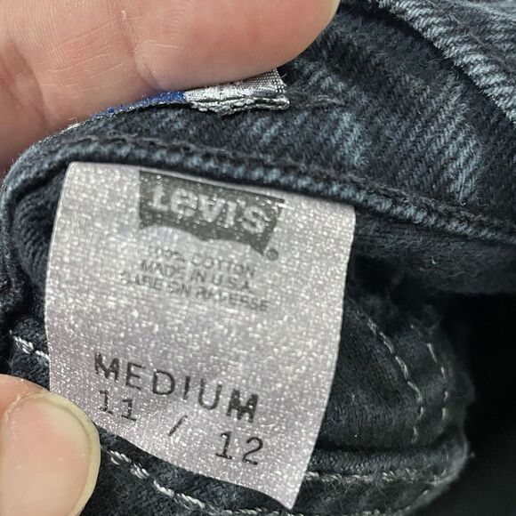 Levi's SilverTab Jeans Womens Medium 11/12 Dark Blue Guys Fit USA Vintage 90s - Picture 3 of 11